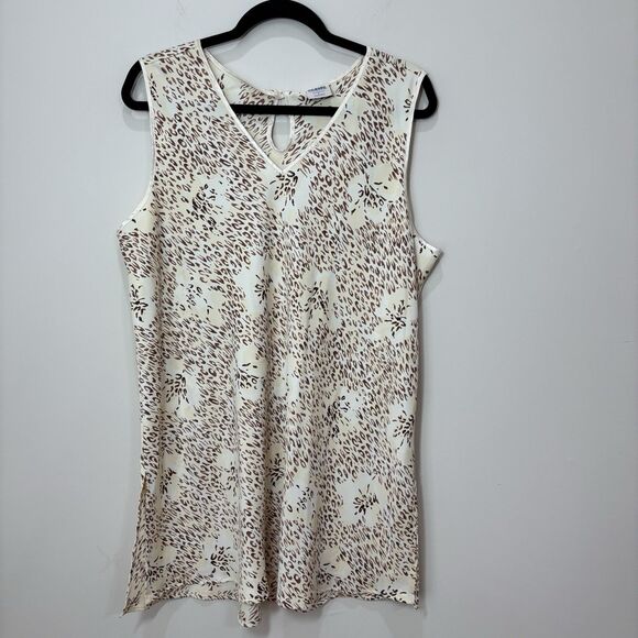 Cabernet Sleepwear Satin Robe & Top Set Women L/XL Tan Leopard Silky Loungewear - Picture 5 of 8